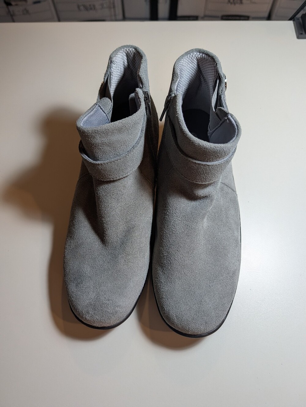 Orthofeet Heather Size 11 Xwide Women's Gray Suede Ankle Boots